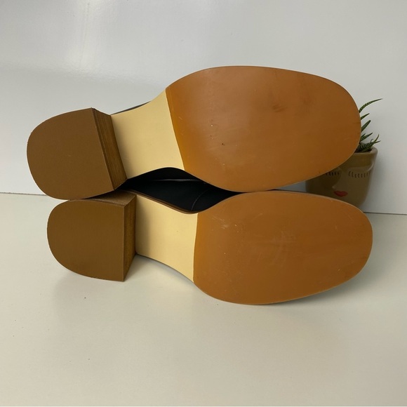 SALE New Korks Black Leather Loafers with Wooden Heel - Picture 6 of 8